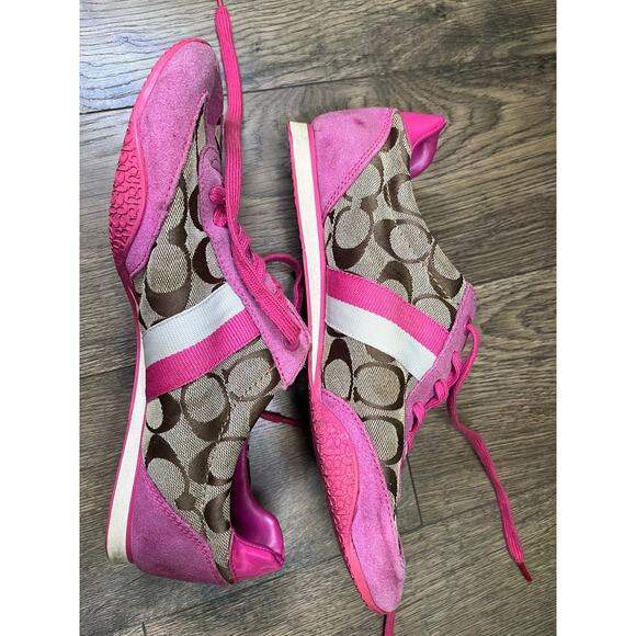 Coach Patterned Sneakers Size 9.5 - Picture 4 of 6